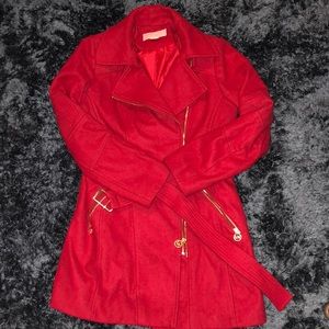 Red Michael Kors Peacoat Size petite small